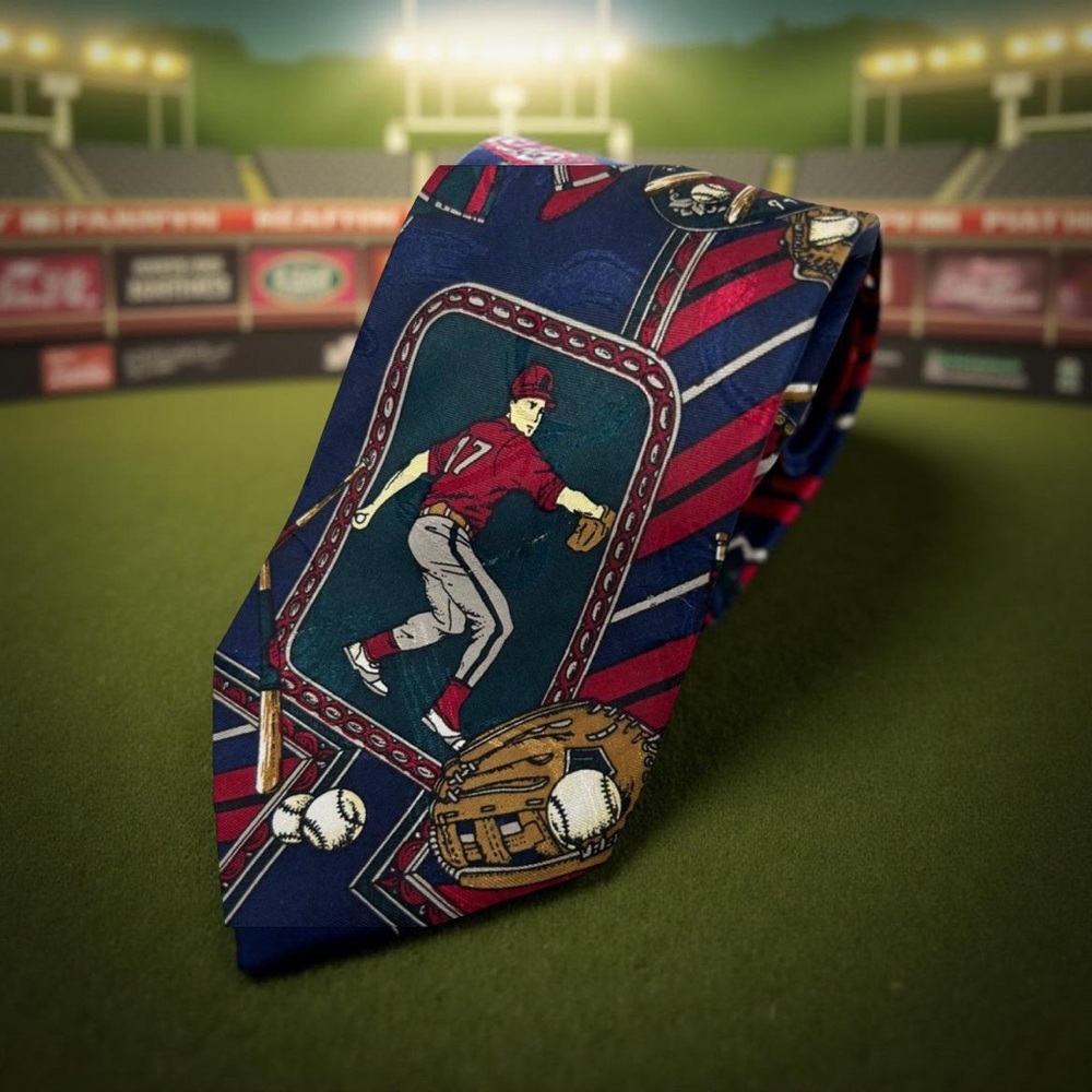 American Sports Multicolor Baseball Tie